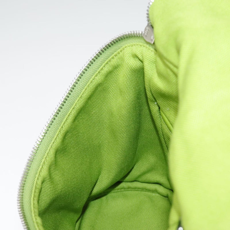 Prada Zipped Triangle Canvas Green Bag