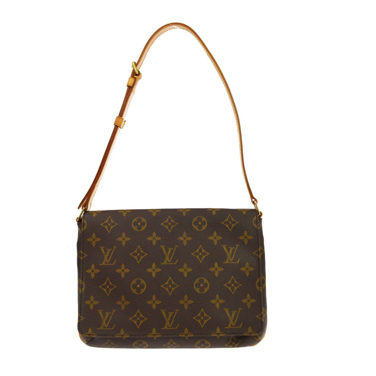 Louis Vuitton Musette Tango Monogram Canvas Brown Bag