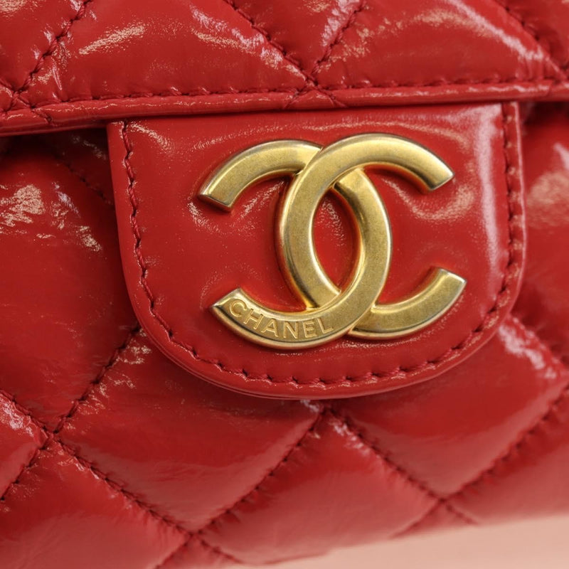 Chanel Wavy Cc Hobo Quilted Crumpled Calfskin Pink Patent_leather