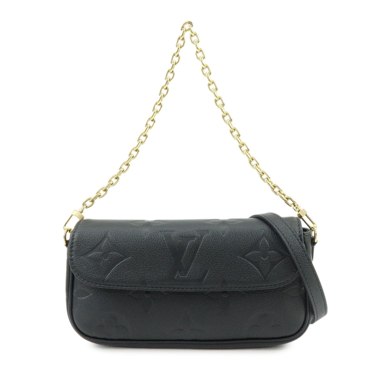 Louis Vuitton Ivy Wallet On Chain Monogram Empreinte Giant Black Leather Bag