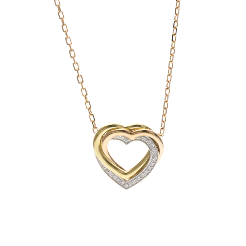 Cartier Trinity De Heart Pendant 18k Tricolor Gold With Diamonds Bijoux