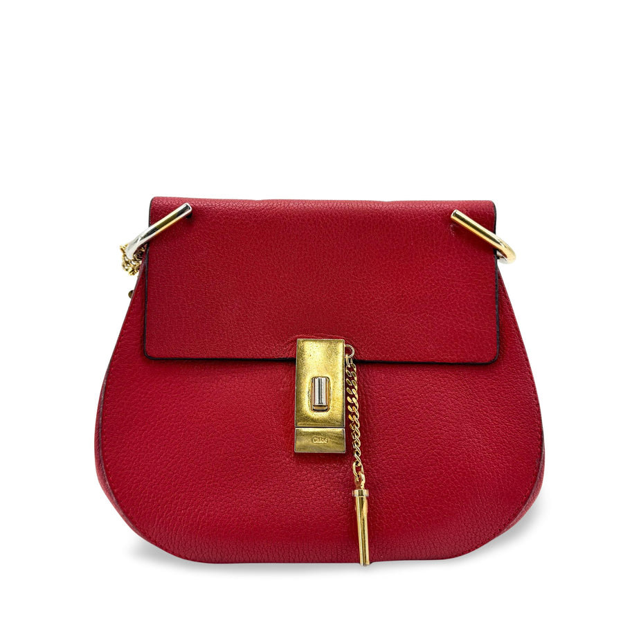 Chloe Drew Leather Red Bag