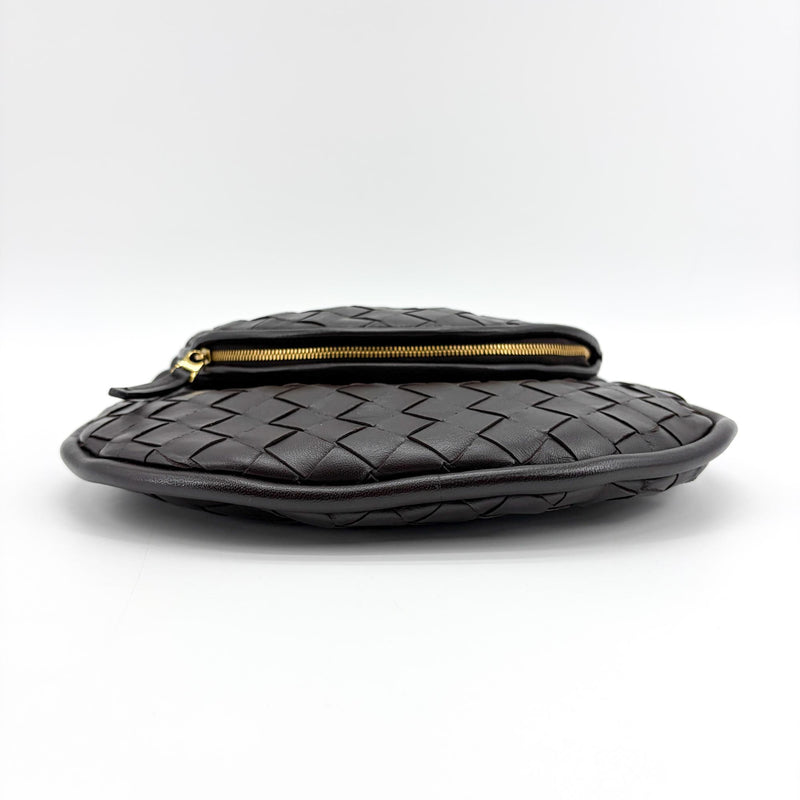 Bottega Veneta Gemelli Intrecciato Leather Black Bag