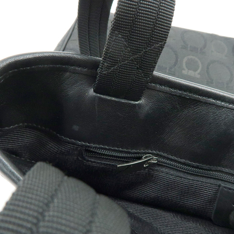 Salvatore Ferragamo Gancini Tote Canvas Black