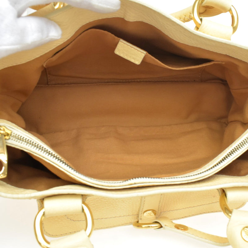 Celine Boogie Satchel Leather Yellow