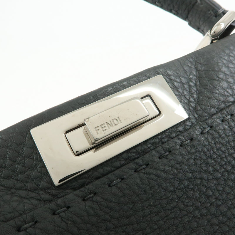 Fendi Selleria Peekaboo Leather Gray Bag