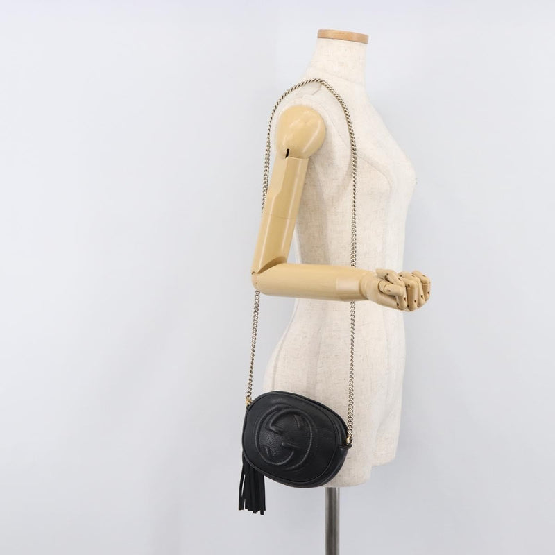 Gucci Soho Chain Leather Black Bag