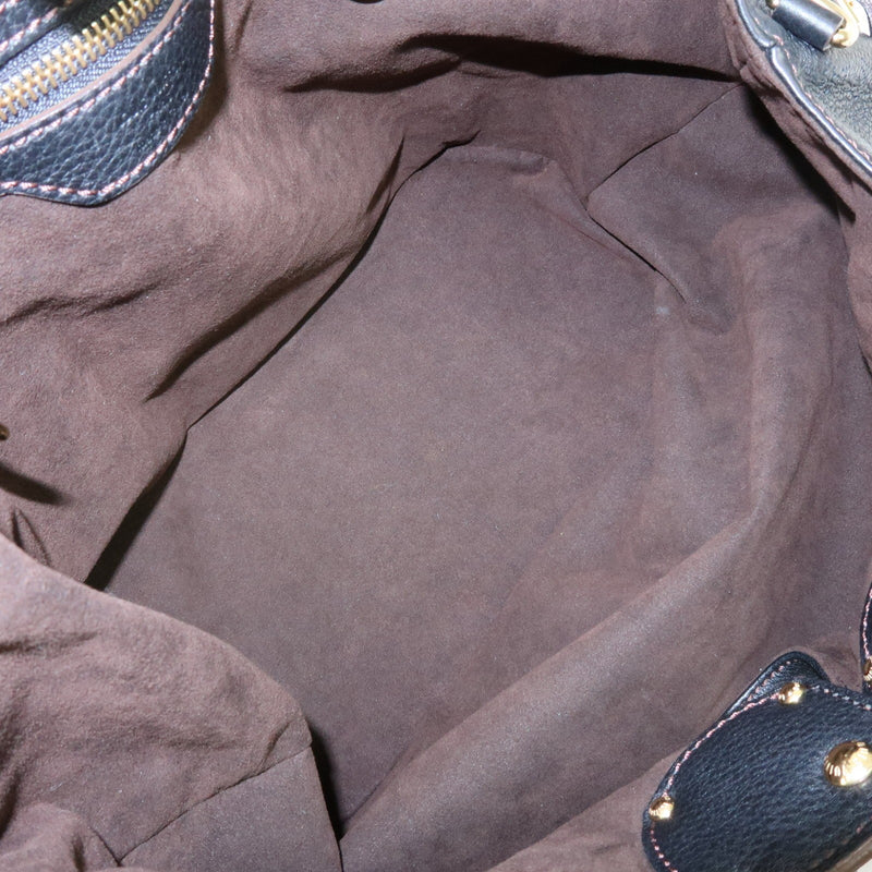 Louis Vuitton L Hobo Mahina Leather Black