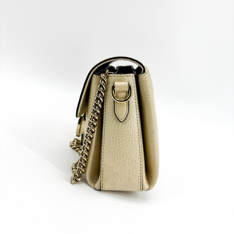 Gucci Interlocking Leather Beige Bag