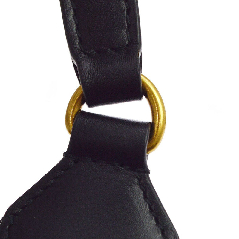 Saint Laurent Le 5 A 7 Vertical Leather Black Bag