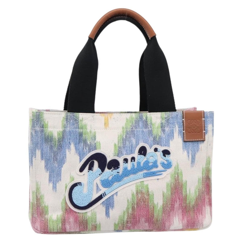 Loewe Paulas Ibiza Embellished Printed Canvas Multicolour Bag
