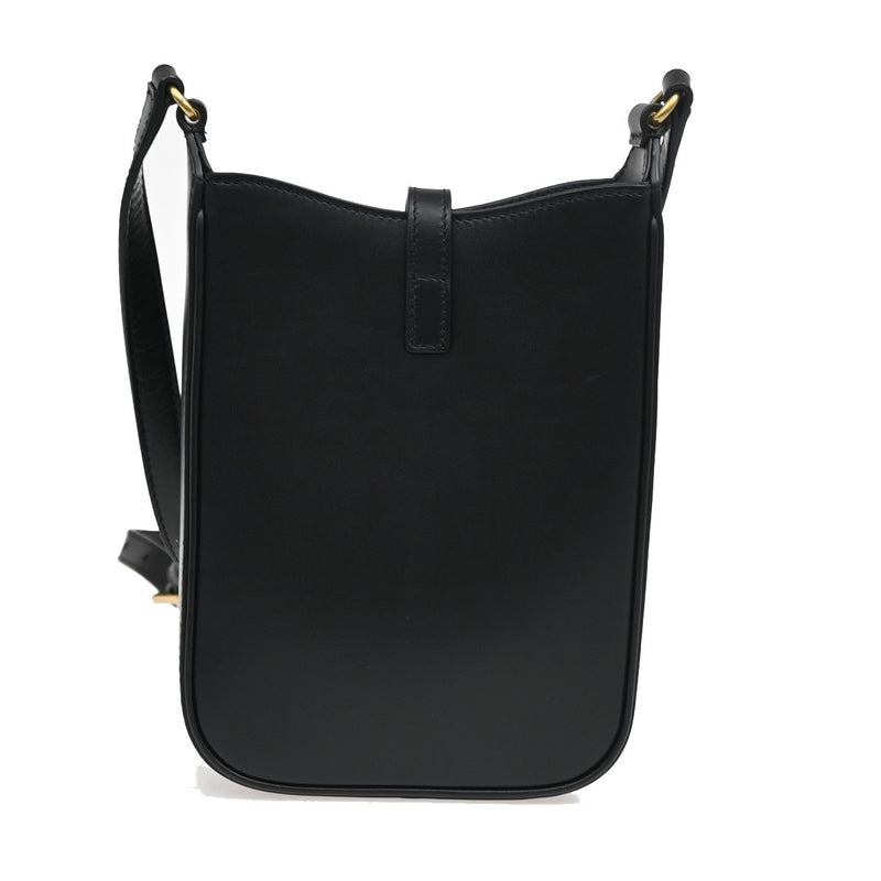 Saint Laurent Le 5 A 7 Vertical Leather Black Bag