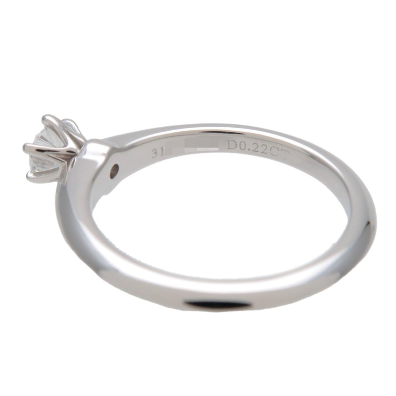 Tiffany & Co. Setting Solitaire Platinum With Rbc Diamond Silver Bijoux