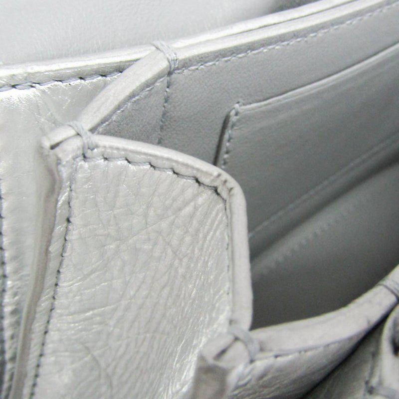 Balenciaga Crush Chain Flap Leather Silver Bag