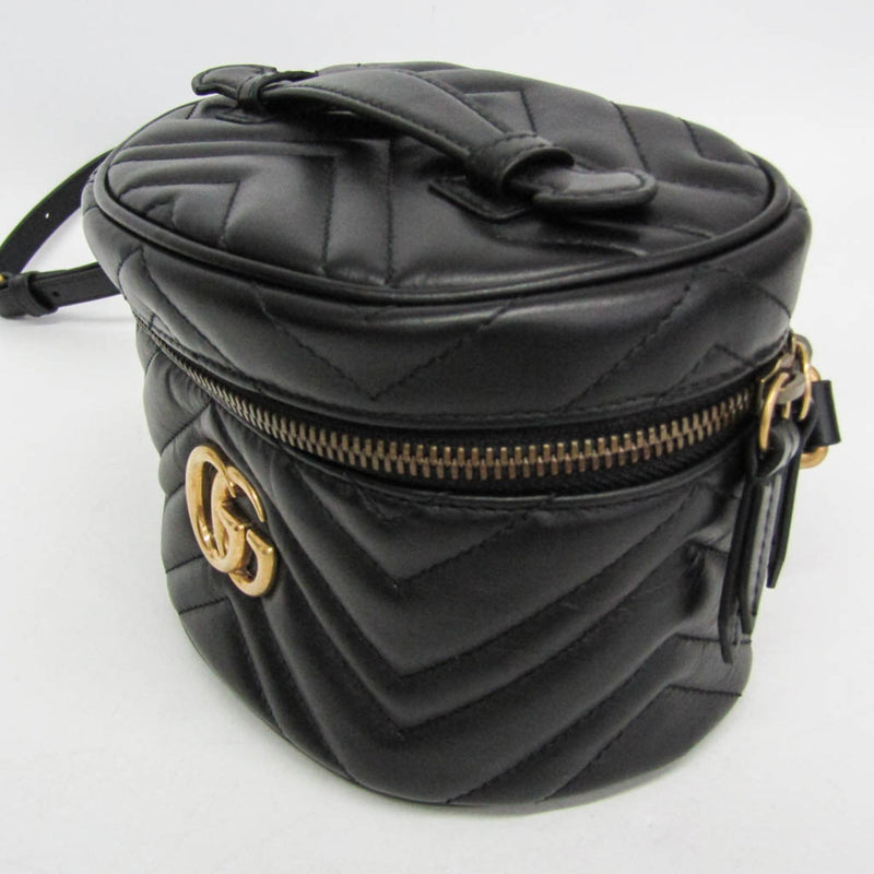Gucci Gg Marmont Vanity Matelasse Leather Black Bag