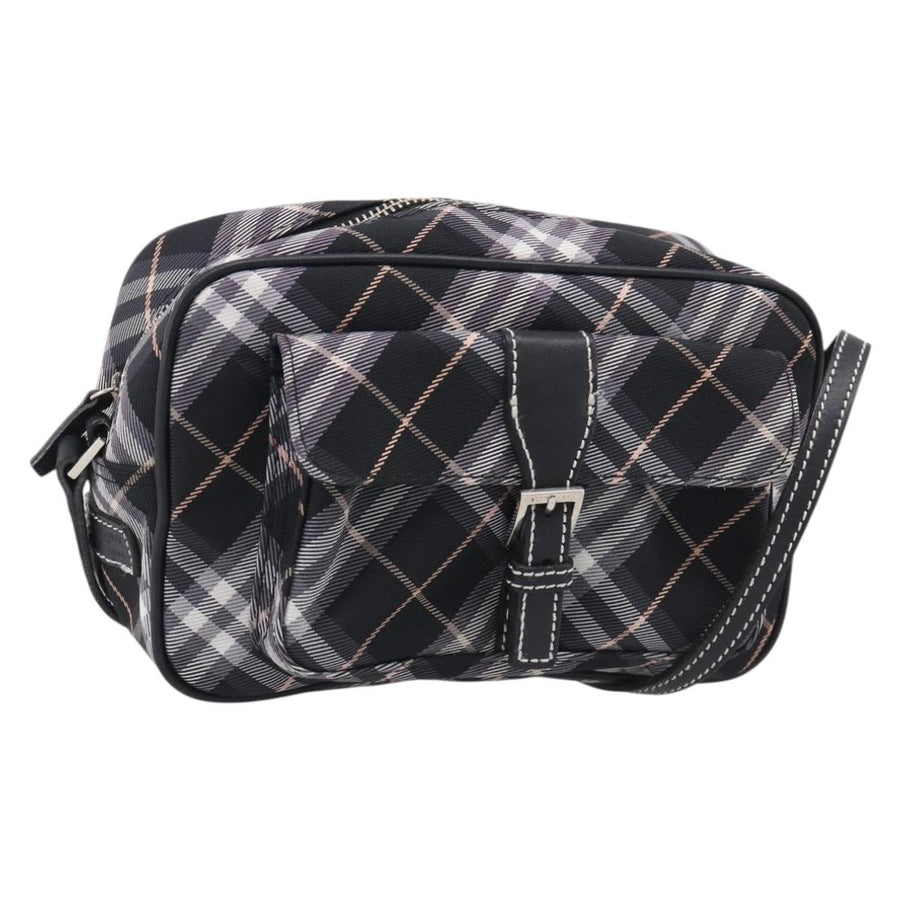 Burberry Nova Check Blue Label Nylon Black Bag