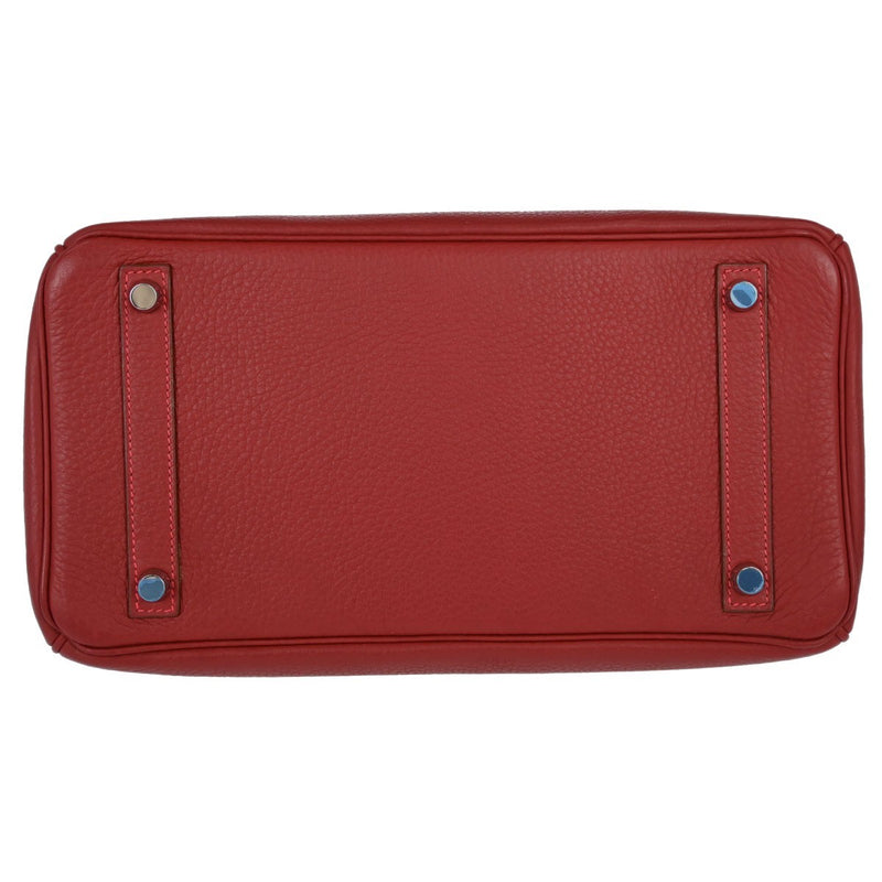 Hermes Birkin Red Togo With Palladium Hardware Leather Bag
