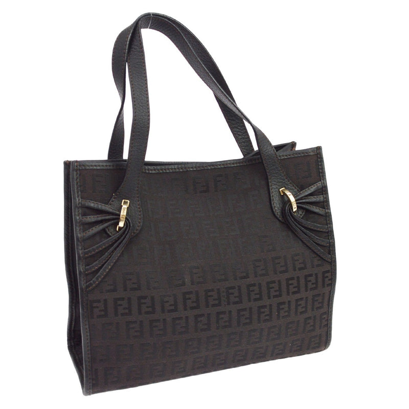 Fendi Vintage Zucchino Canvas Black Bag