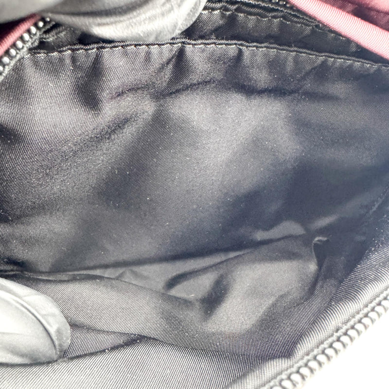 Prada Technical Zip Tessuto Burgundy Nylon Bag