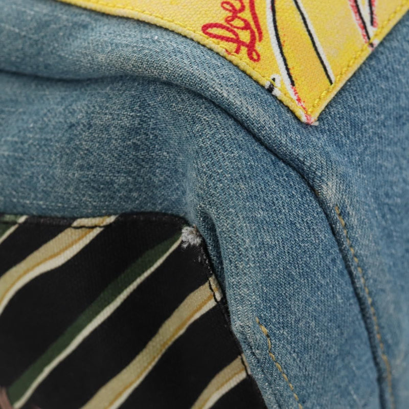 Loewe Paulas Ibiza Flamenco Knot Patchwork Denim And Leather Multicolour Denim_jeans Bag