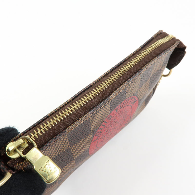 Louis Vuitton Pochette Accessoires Limited Edition Damier Brown Canvas Bag