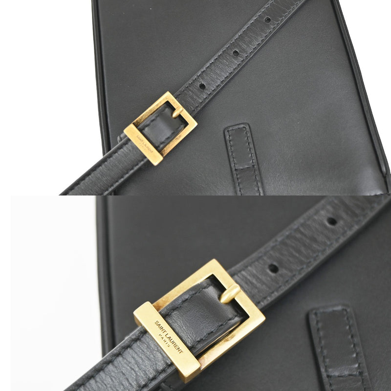 Saint Laurent Le 5 A 7 Vertical Leather Black Bag