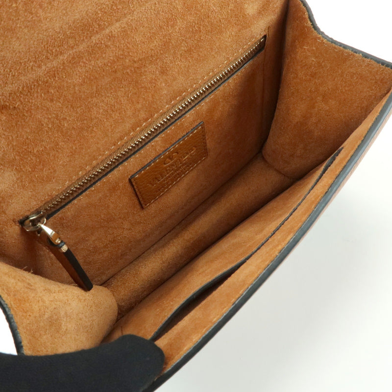 Valentino Garavani Glam Lock Leather Brown Bag