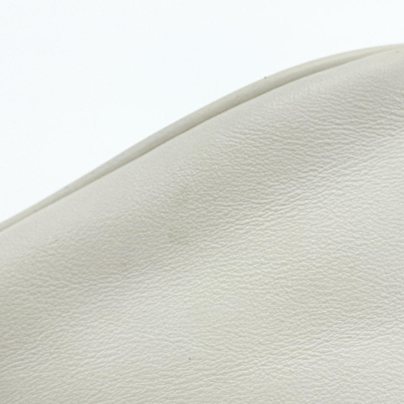 Prada Triangle Logo Zip Leather White Bag