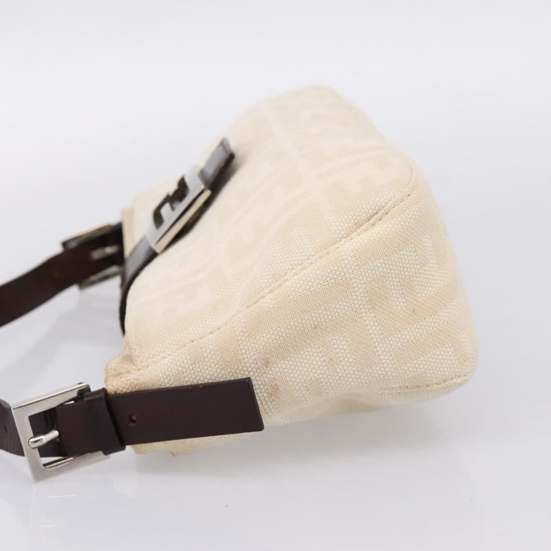 Fendi Baguette Pochette Zucca Canvas Neutral Bag
