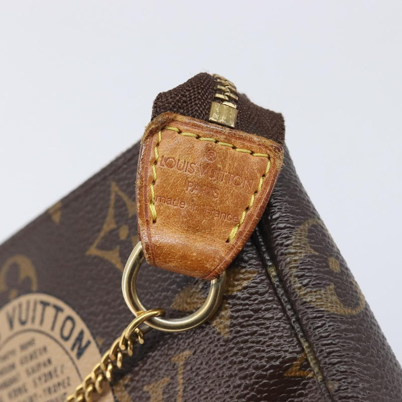 Louis Vuitton Pochette Accessoires Limited Edition Monogram Canvas Brown Bag