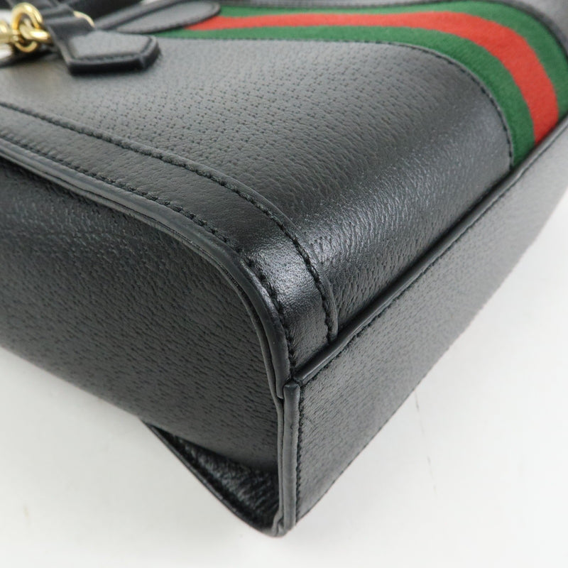 Gucci Ophidia Top Handle Leather Black Bag