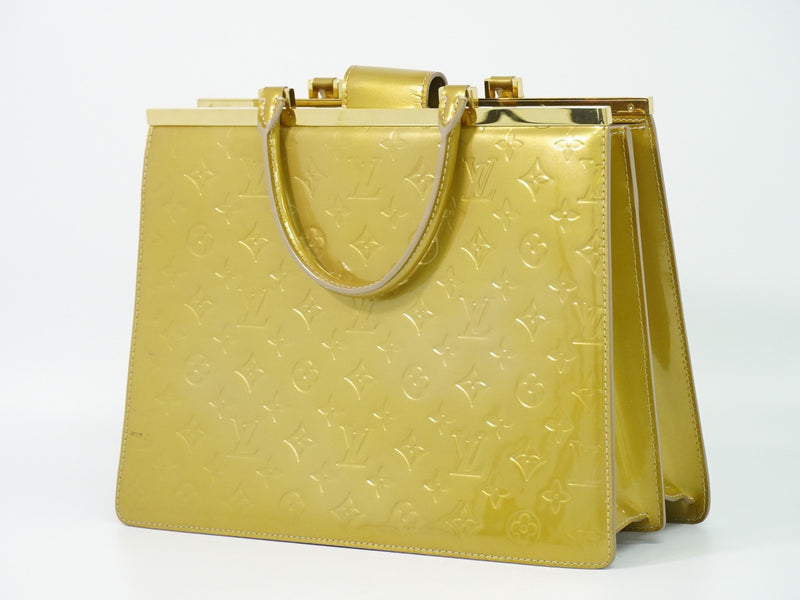 Louis Vuitton Deesse Monogram Vernis Beige Leather Bag