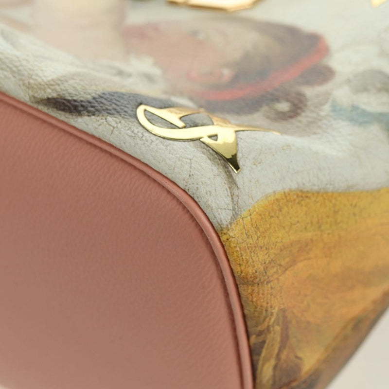Louis Vuitton Neverfull Nm Limited Edition Jeff Koons Fragonard Print Canvas Pink Bag