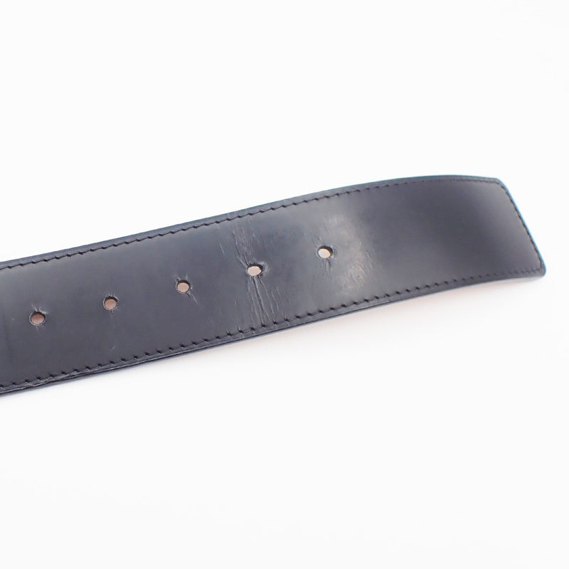 Louis Vuitton Voyage Buckle Belt Leather Black