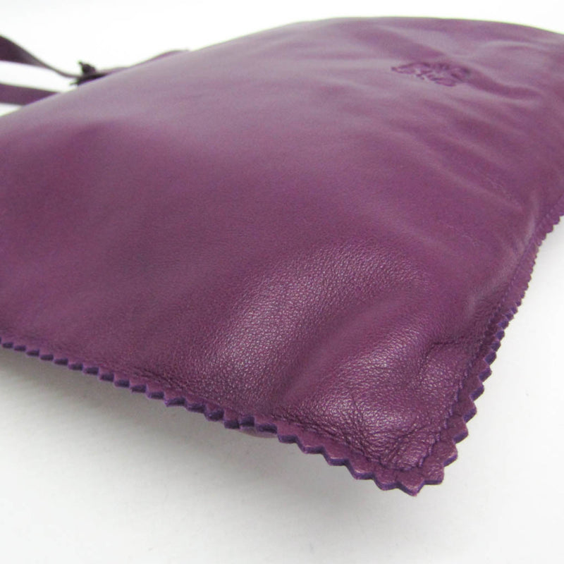 Loewe Anagram Leather Purple Bag