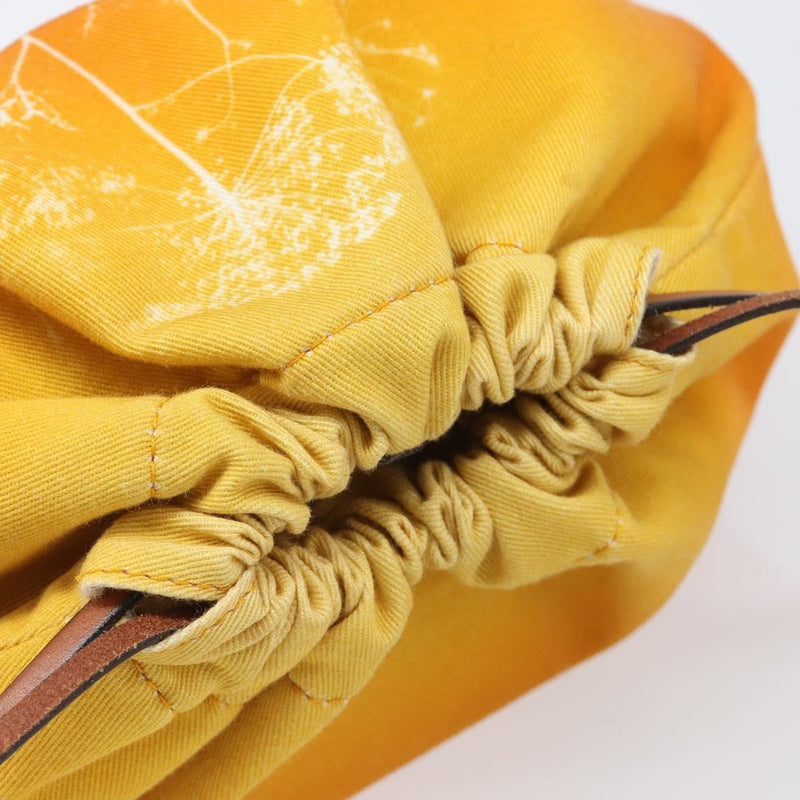 Loewe Paula Drawstring Printed Canvas Orange Bag