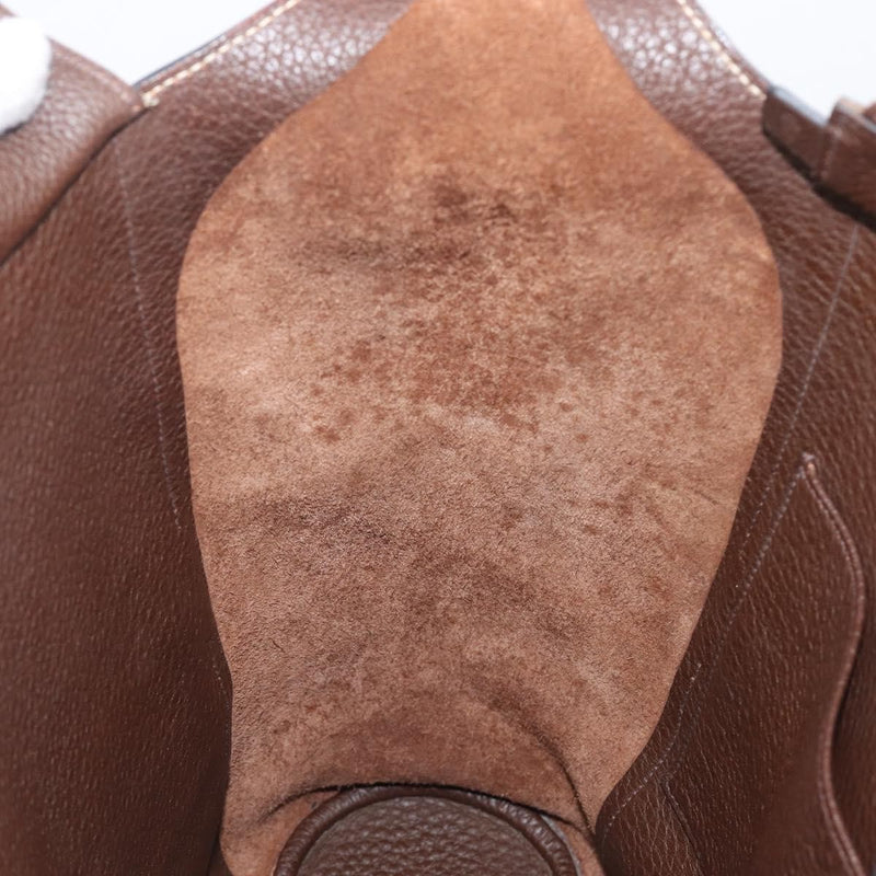 Hermes Sac Good News Leather Brown Bag