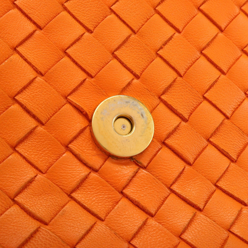 Bottega Veneta Olimpia Intrecciato Nappa Orange Leather Bag