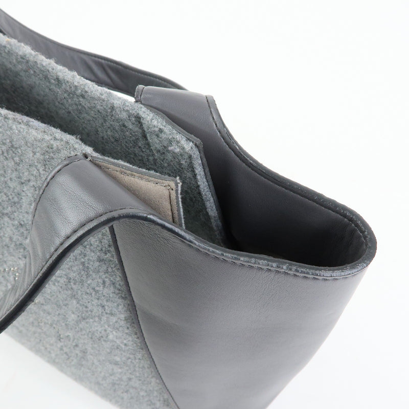 Stella Mccartney Alter Faux Leather Gray Canvas Bag