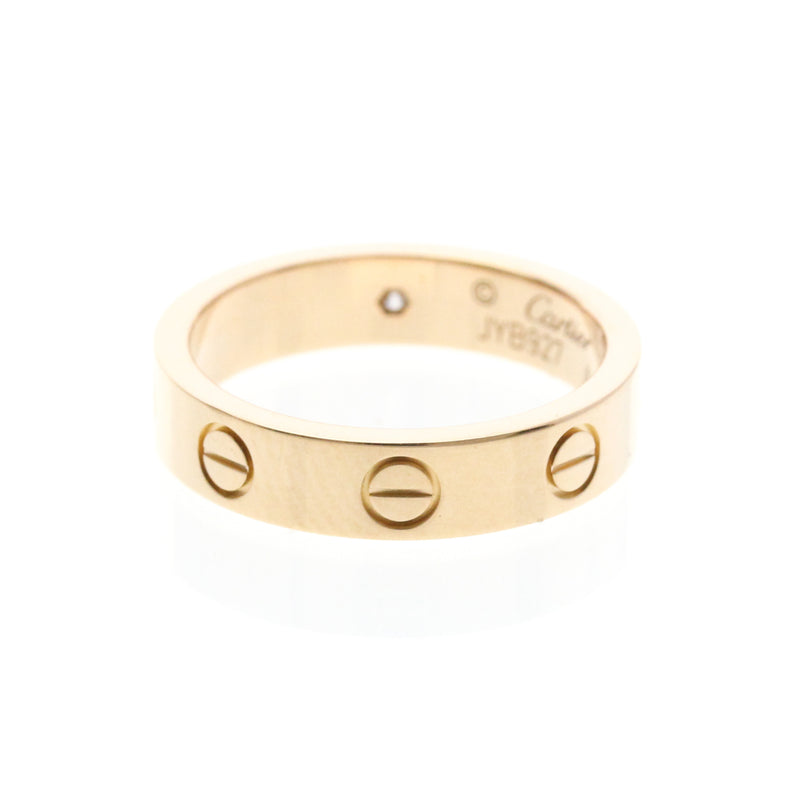 Cartier Love Wedding Band 1 Diamond 18k Rose Gold With Pink_gold Bijoux