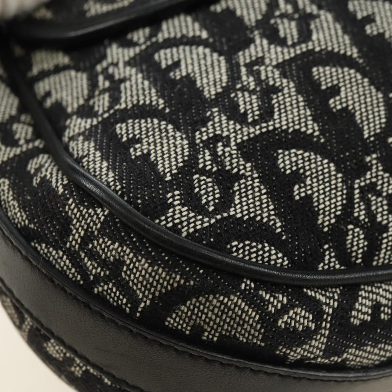 Christian Dior Vintage Cd Flap Messenger Diorissimo Canvas Black