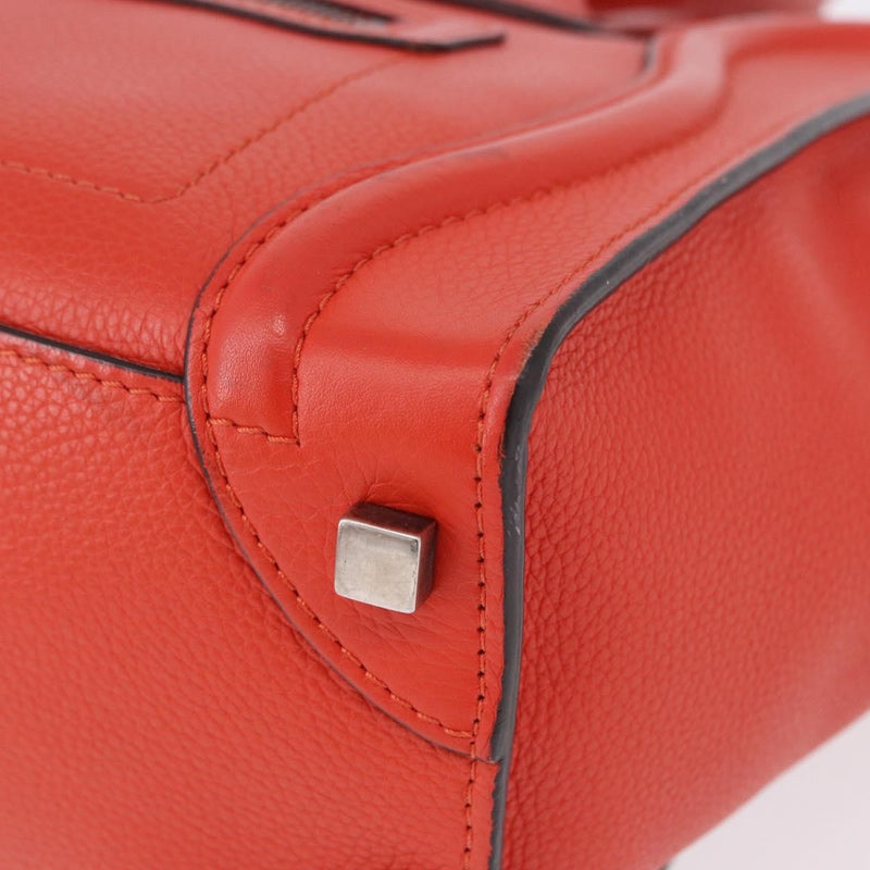 Celine Luggage Smooth Leather Red Bag