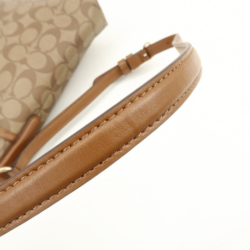 Coach Shoulder Canvas Brown Bag