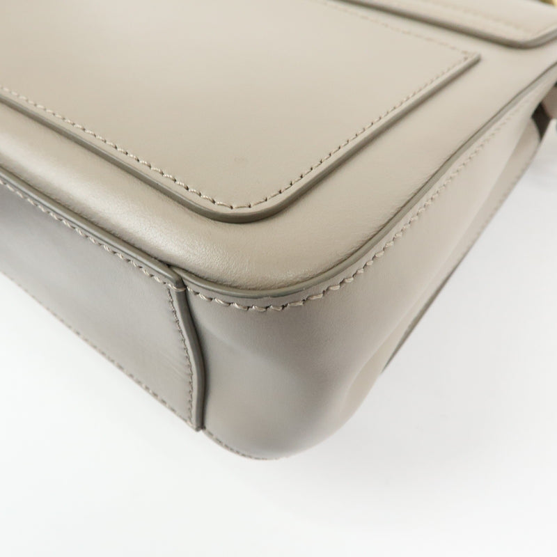 Chloe C Shoulder Bag Leather Gray
