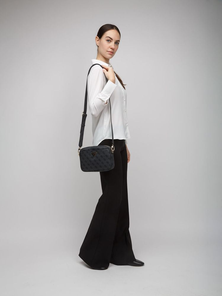 Guess Meridian Ii Crossbody Bag — Black Polyurethane