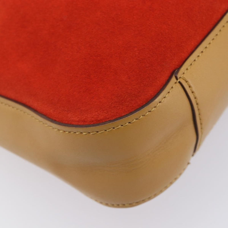 Gucci Vintage Zip Hobo Leather & Suede Red