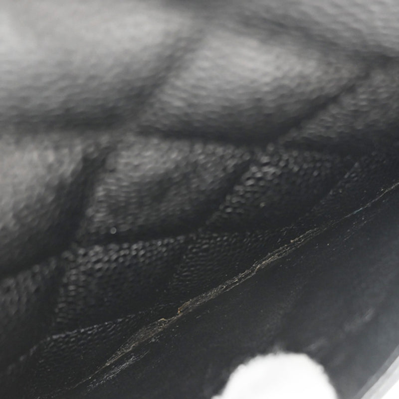 Chanel Timeless Cc Bowler Quilted Caviar Black Leather Bag