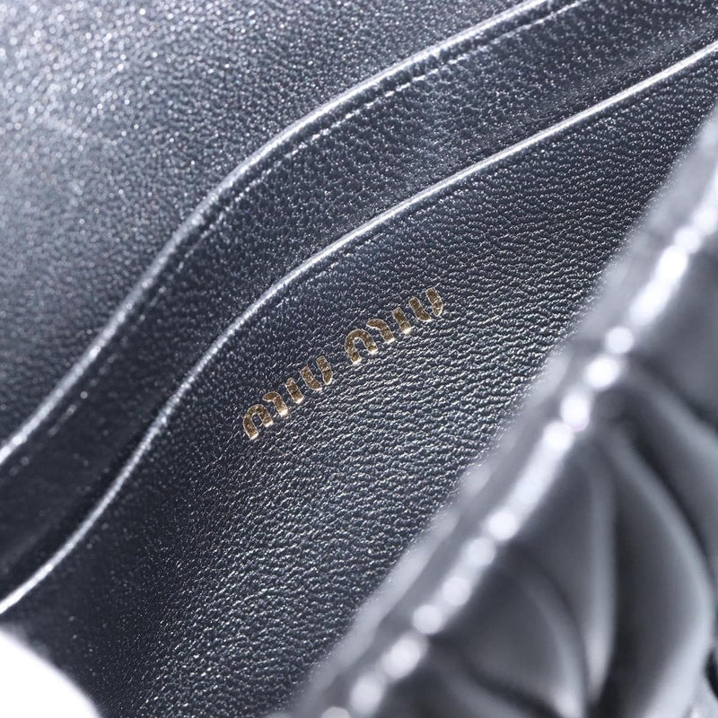 Miu Miu Biker Chain Matelasse Leather Black Bag