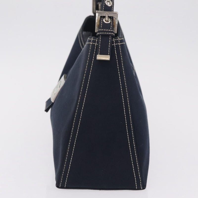 Fendi Baguette Canvas Navy Bag