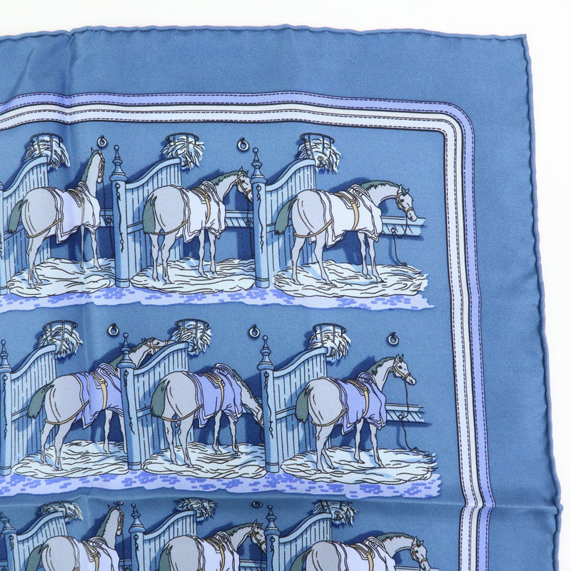 Hermes Carré 42 Silk Blue Accessory